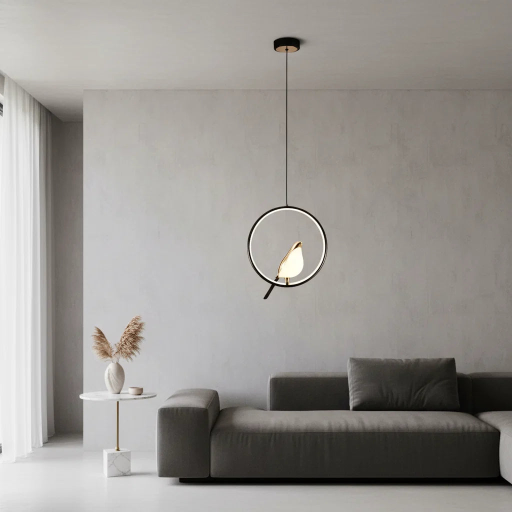 Magpie Pendant Light – Nordic-Inspired LED Bird Design