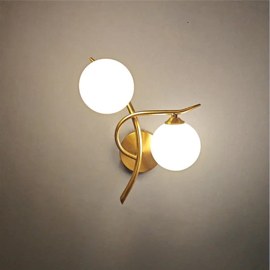 Lunara Nordic Dual-Globe LED Wall Light – Modern Ambient Design