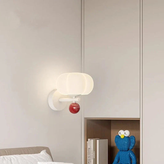 Nordic Pumpkin Wall Lamp | Modern Glass & Metal Wall Sconce