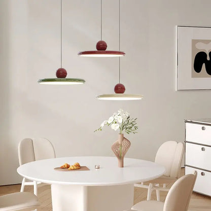 Nordic Flying Saucer Pendant Light | Modern LED Cream-Style Ceiling Lamp