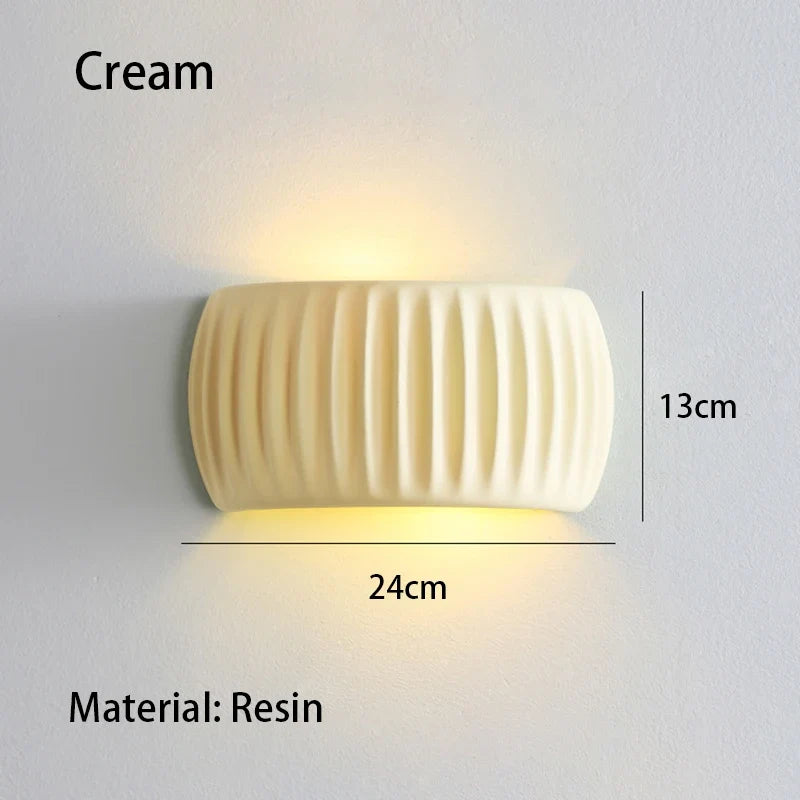 French Resin Wall Lamp | Textured Modern Wall Sconce