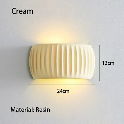 French Resin Wall Lamp | Textured Modern Wall Sconce