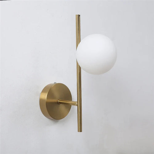 Astra Wall Light | Modern Dual-Globe Gold Fixture