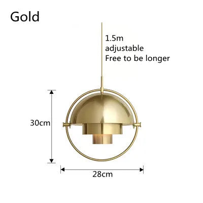 Modern Nordic Sculptural Pendant Light | Elegant Metal Hanging Lamp