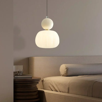 Nordic Pumpkin Pendant Light – Modern LED Ceiling Lamp for Stylish Interiors