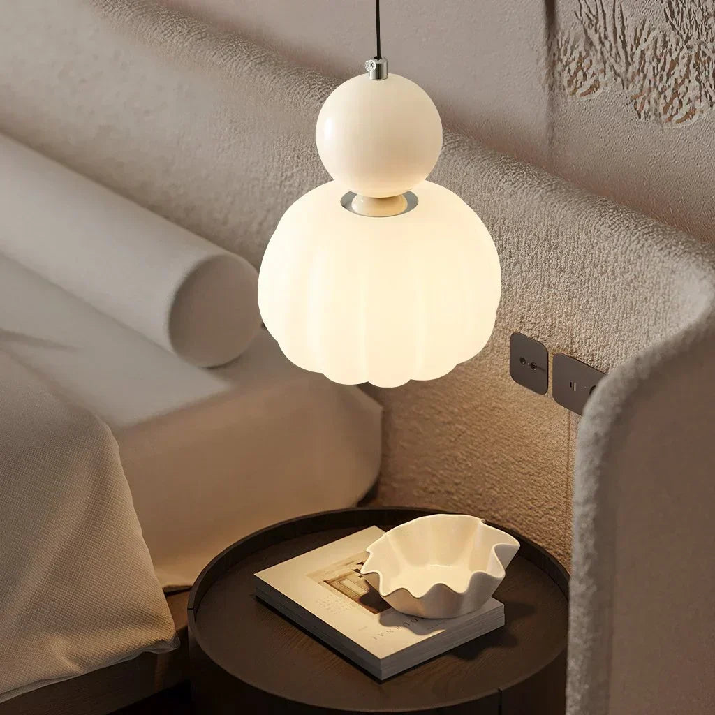 Nordic Pumpkin Pendant Light – Modern LED Ceiling Lamp for Stylish Interiors