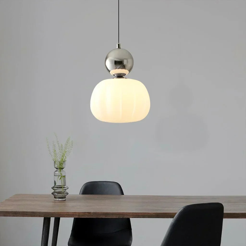 Nordic Pumpkin Pendant Light – Modern LED Ceiling Lamp for Stylish Interiors