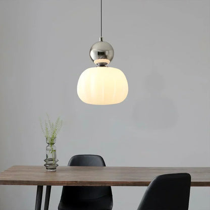 Nordic Pumpkin Pendant Light – Modern LED Ceiling Lamp for Stylish Interiors
