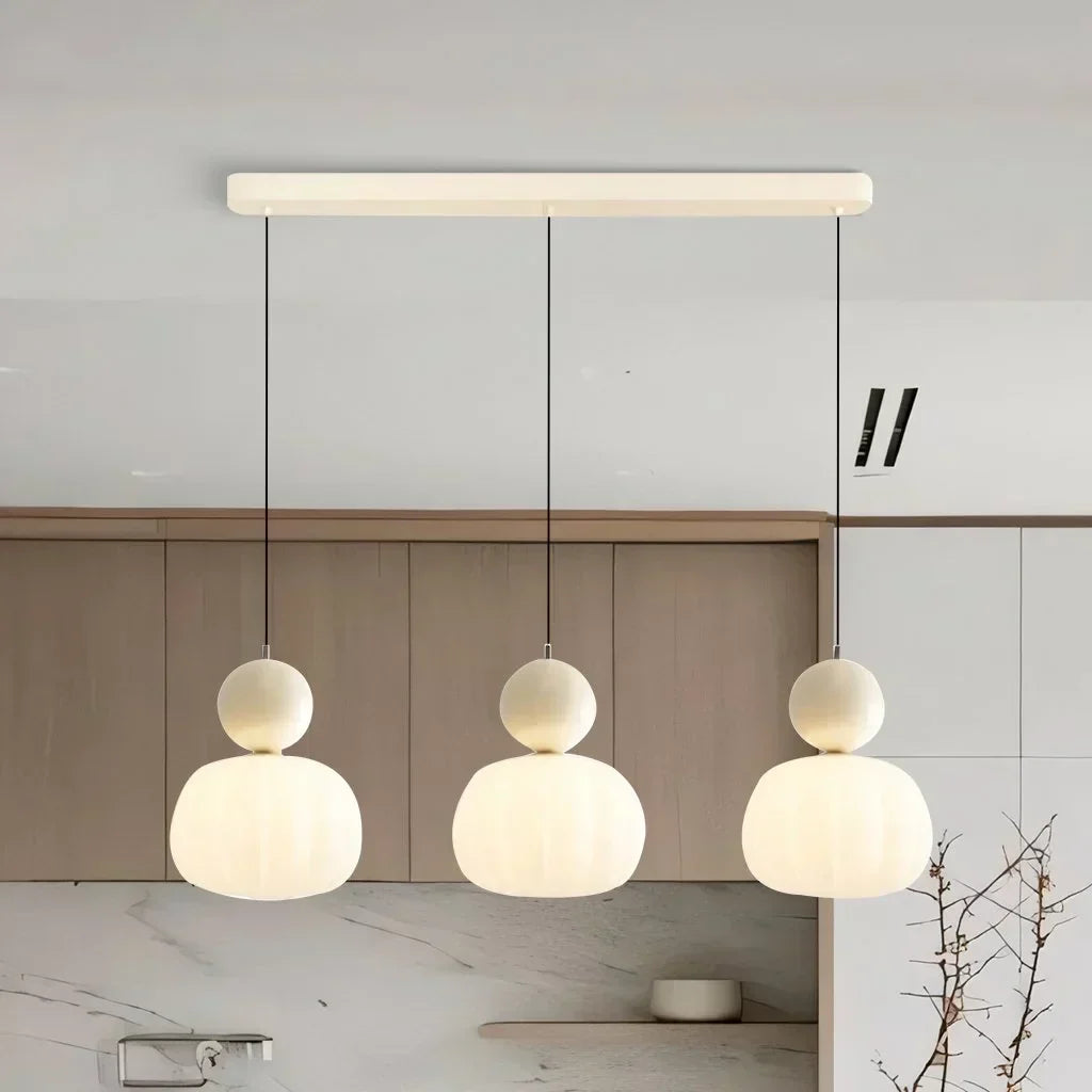 Nordic Pumpkin Pendant Light – Modern LED Ceiling Lamp for Stylish Interiors