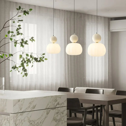 Nordic Pumpkin Pendant Light – Modern LED Ceiling Lamp for Stylish Interiors