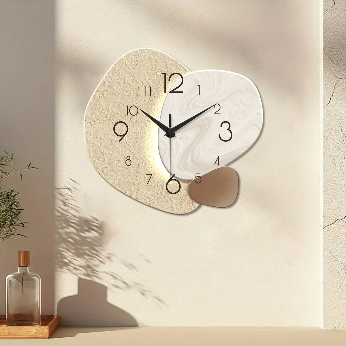 TempoStone Modern Minimalist Wall Clock – Silent Quartz Movement