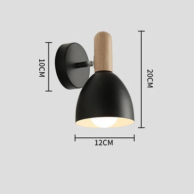 Nordic Wooden Wall Lamp | Adjustable Bedside Reading Light