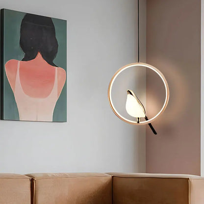 Magpie Pendant Light – Nordic-Inspired LED Bird Design