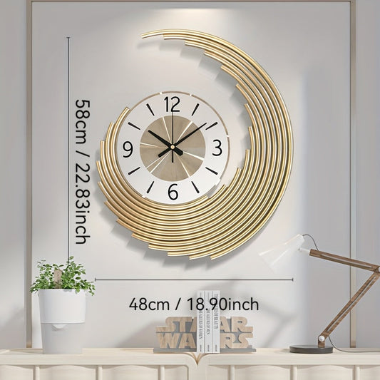 Modern 3D Metal Wall Clock with Silent Quartz Movement – Stylish Decorative Timepiece