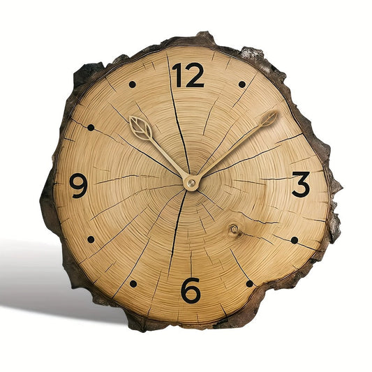 Rustic Wood Slice Wall Clock | Natural Log-Inspired Home Decor Accent
