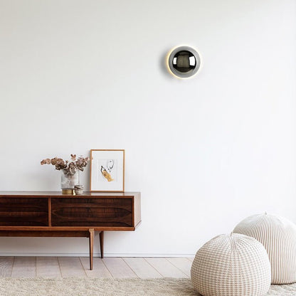 Bauhaus Eclipse Wall Lamp | Elegant Gold-Finish Modern Art Lighting