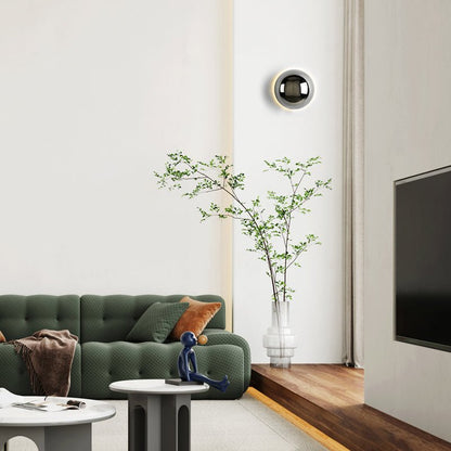 Bauhaus Eclipse Wall Lamp | Elegant Gold-Finish Modern Art Lighting