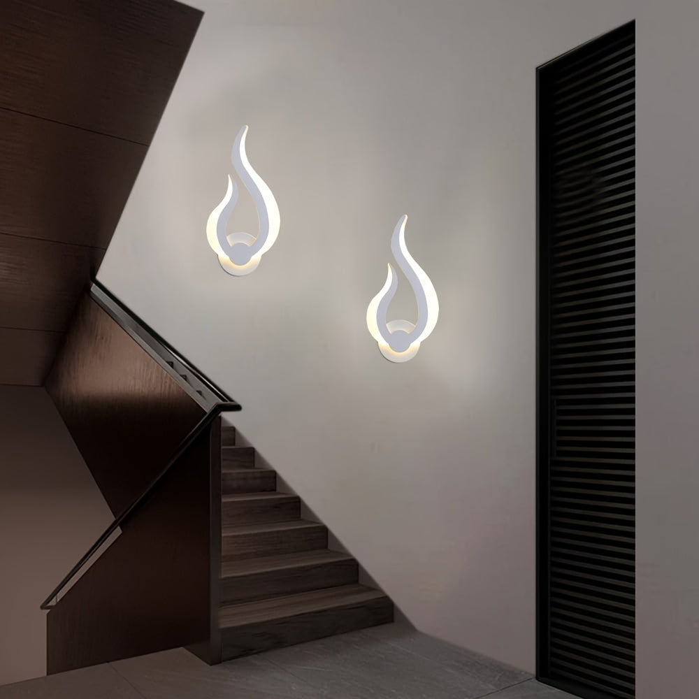 Modern Flame LED Wall Sconce – 10W Warm White Accent Light