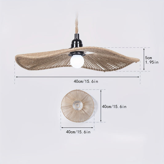 Handwoven Paper Rope Ceiling Light Shade – Natural Artistic Pendant Design