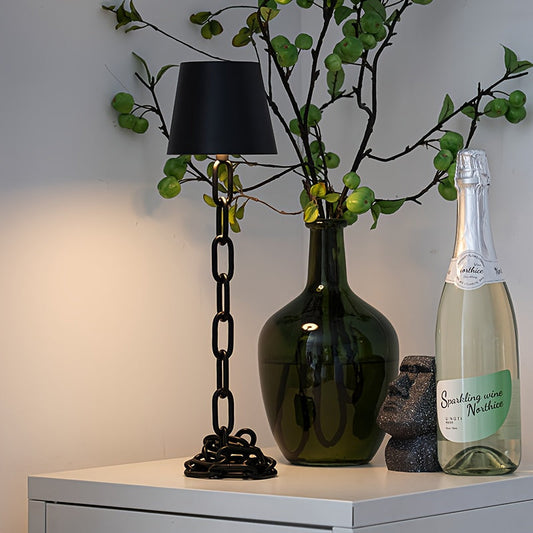 Modern Chain-Link Table Lamp – Rechargeable Touch-Control LED Light