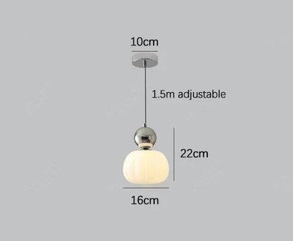 Nordic Pumpkin Pendant Light – Modern LED Ceiling Lamp for Stylish Interiors