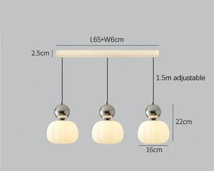 Nordic Pumpkin Pendant Light – Modern LED Ceiling Lamp for Stylish Interiors